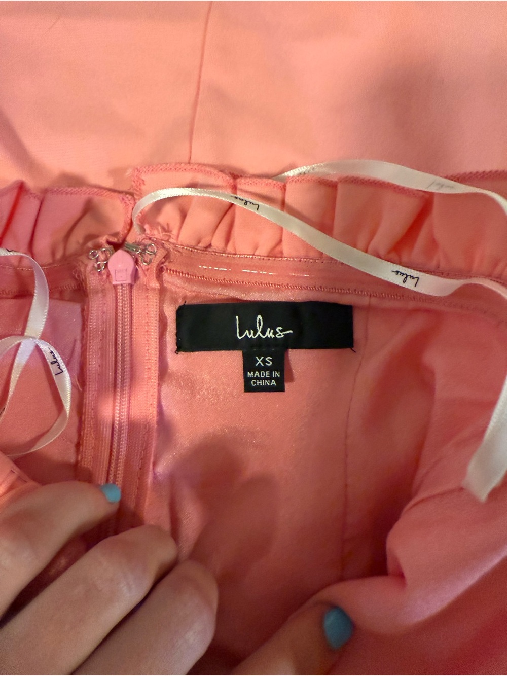 Lulu's pink Strapless Ruffle-Hem A-Line Dress - Picture 3 of 3